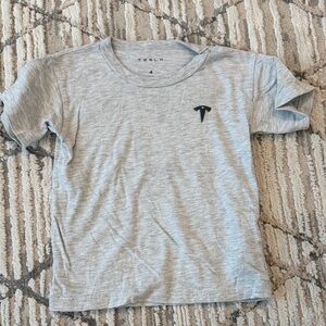 Tesla Kids Light Gray Short Sleeve Tee